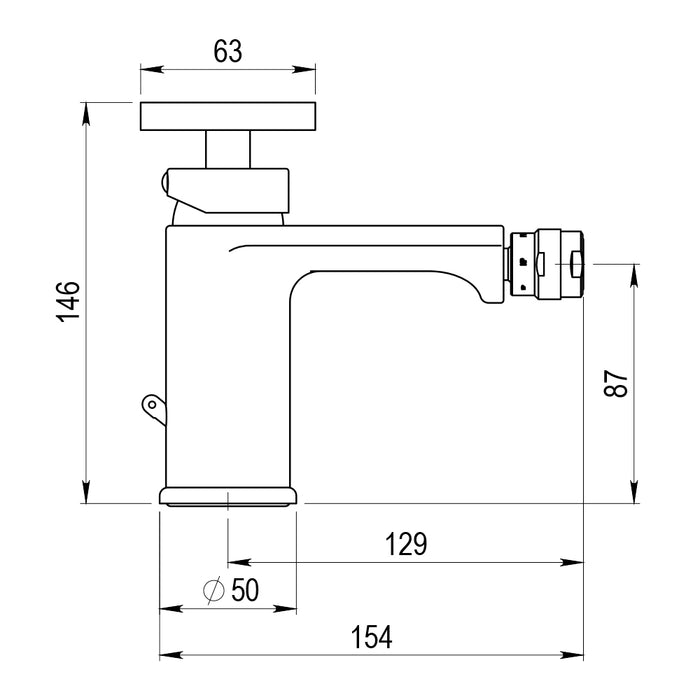 PRESTO 8816000 LUCKY ME Grifo Bidet Con Desagüe Semiautomático