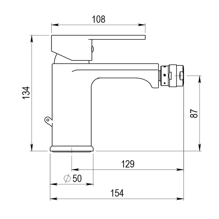 PRESTO 2156000 ZIP PLUS 2.0 Grifo Bidet Cromo Con Desagüe Semiautomático