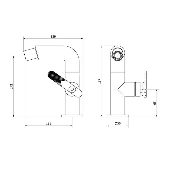 PRESTO 7976000 STREM Grifo De Bidet Pulsador Lever Con Desagüe Semiautomático