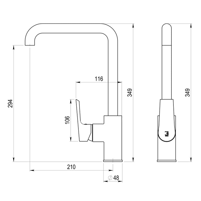 PRESTO 4608616 AROHA Grifo De Cocina Negro
