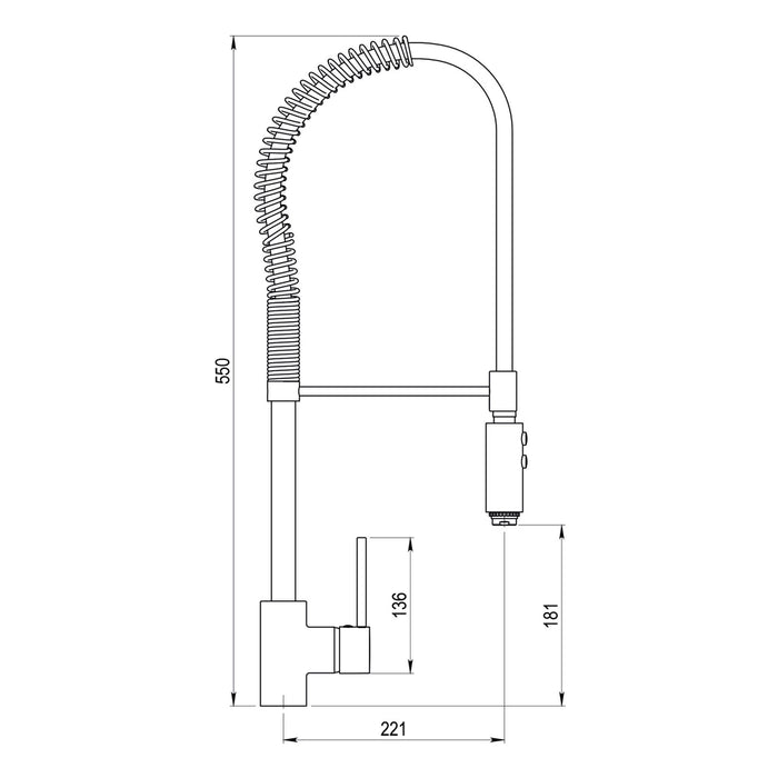 PRESTO 10658800 Grifo Cocina Semi-Industrial Metra Sin Caño