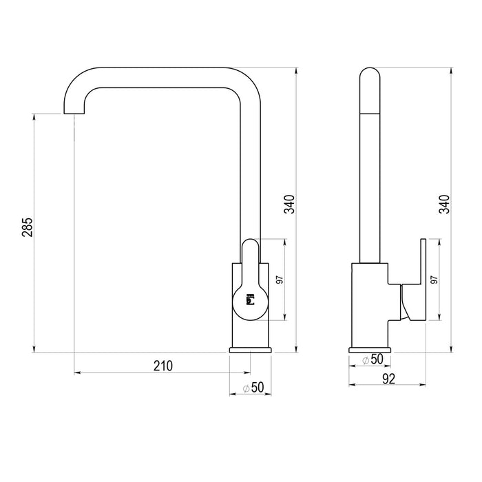 PRESTO 8548616 PYSA Grifo De Cocina Negro