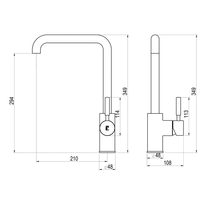 PRESTO 8648618 THEO Grifo Cocina Caño Alto Oro