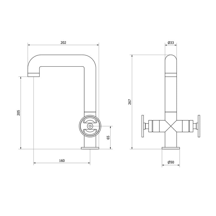 PRESTO 7965300 STREM Grifo De Lavabo Alto Bimando Pulsador Round