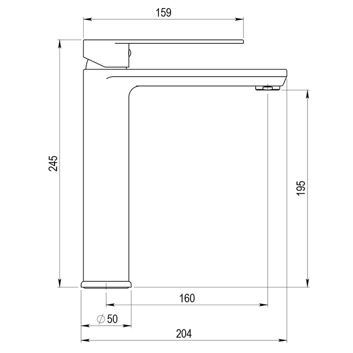 PRESTO 4635500 NINE Grifo De Lavabo Alto Maneta Abierta Cromo
