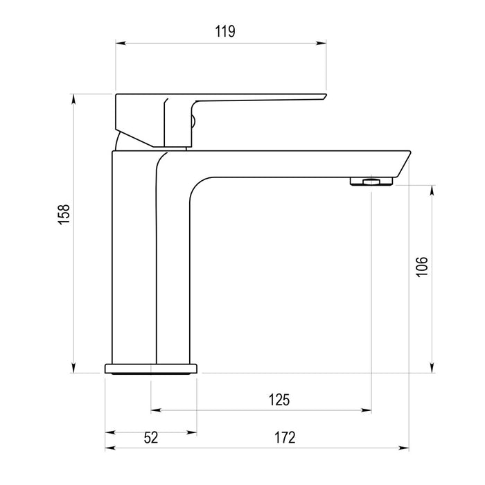 PRESTO 460500E Grifo De Lavabo AROHA Eco Sin Desagüe Semiautomático Apertura En Frío