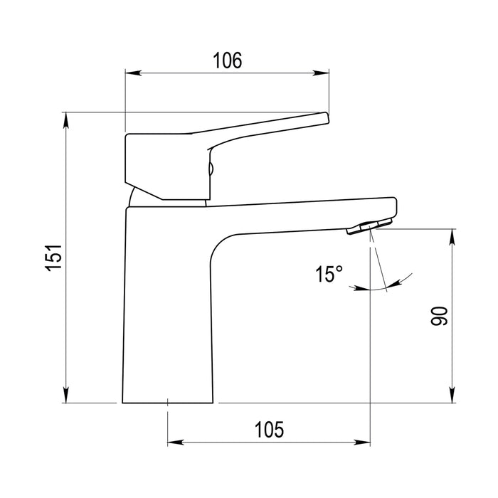 PRESTO 7174000 CÓNICO Grifo Lavabo Con Desagüe Semiautomático