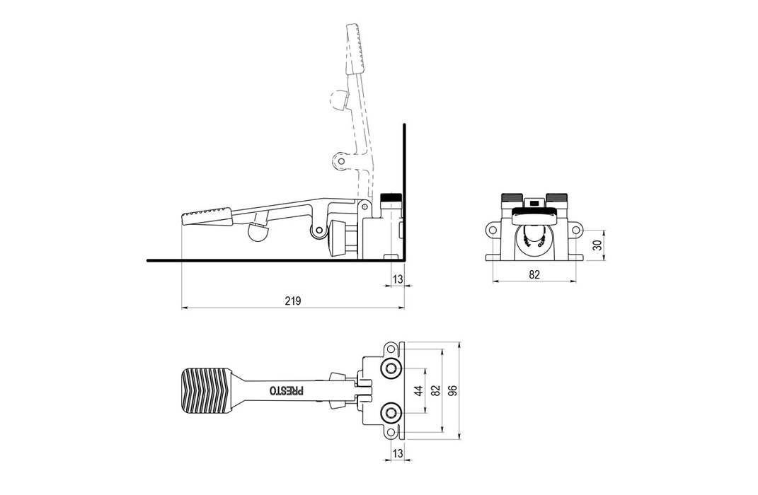 PRESTO 23400PR Grifo Temporizado Pedal Un Agua 510