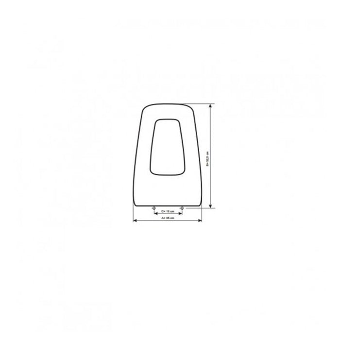 ETOOS 02516108 TOCAI Tapa WC Bellavista Blanco