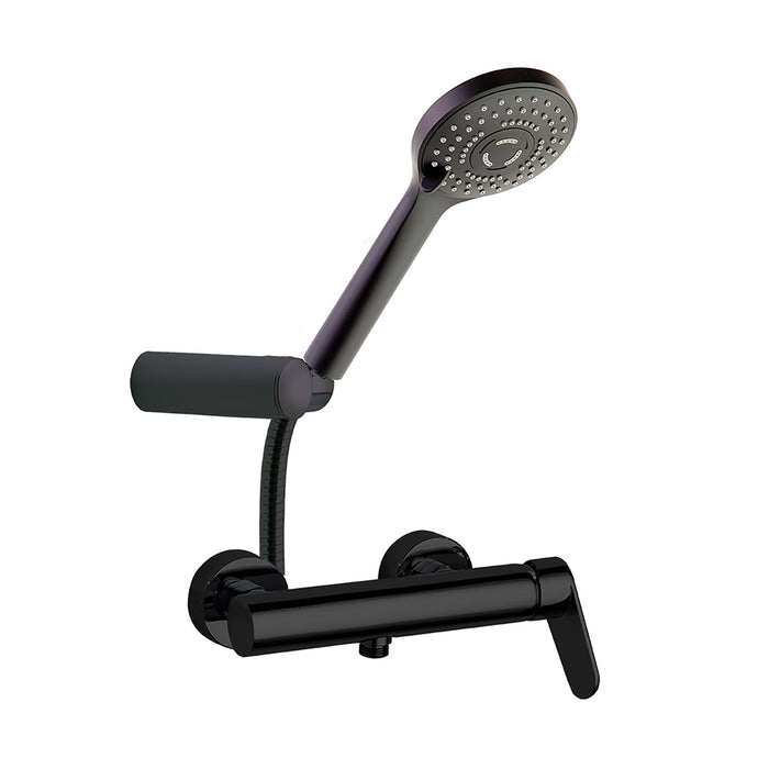 RAMONSOLER 360801 BTNM ALEXIA Monomando Para Ducha Con Equipo Negro Mate