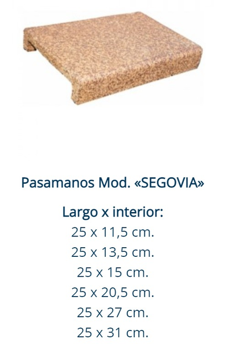 GRES DE NAVA SEGOVIA Pasamanos
