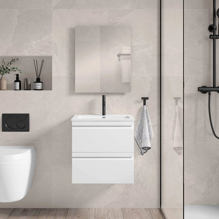 VISOBATH 72186 LAGOS 50 Mueble de Baño con Lavabo 2 Cajones Color Blanco Ada Mate