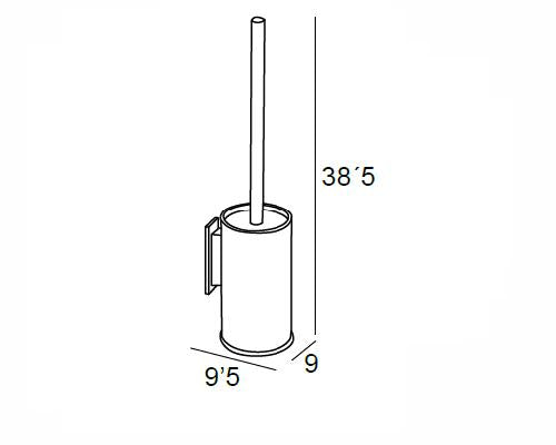 MANILLONS TORRENT 01467002 Sole Escobillero Pared Adhesivo Cromo