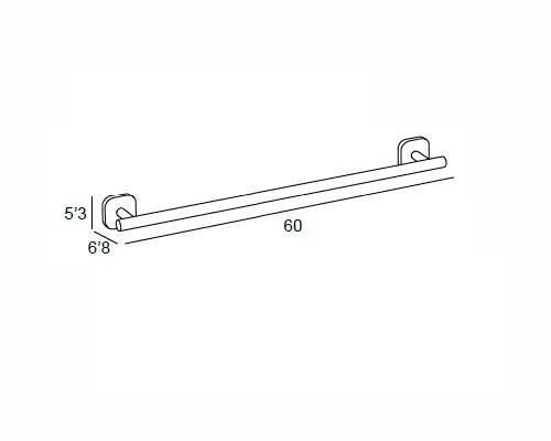MANILLONS TORRENT 01501002 BASSIC Toallero Barra 60 Cromo