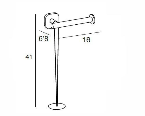 MANILLONS TORRENT 01524002 BASSIC Portarrollos Con Reserva Cromo