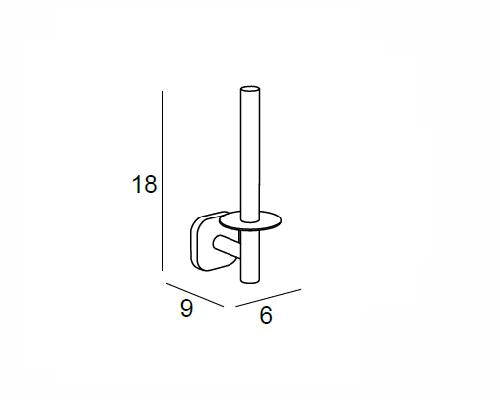 MANILLONS TORRENT 01538002 BASSIC Portarrollos Reserva Cromo