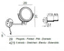 MANILLONS TORRENT 06348011 Espejo Aumento 5X Pared Latón Envejecido