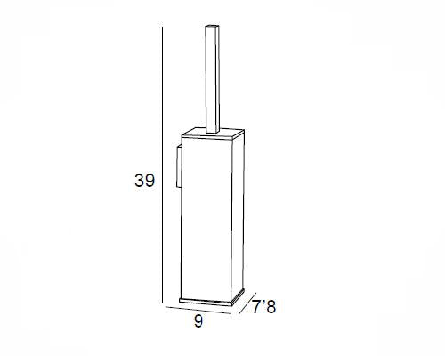 MANILLONS TORRENT 06707002 LYS Escobillero Pared Cromo