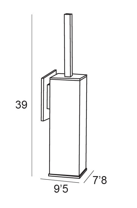 MANILLONS TORRENT 06767002 Escobillero Pared Adhesivo Cromo