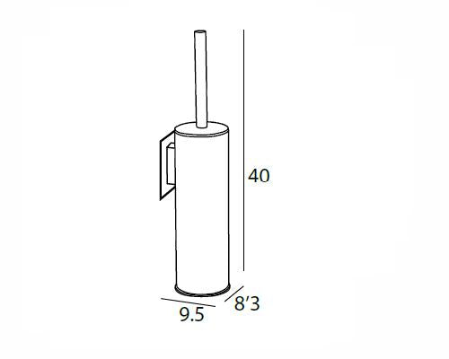MANILLONS TORRENT 06867002 Escobillero De Pared Adhesivo Cromo