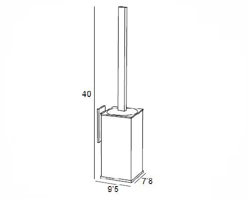 MANILLONS TORRENT 06967002 Escobillero Pared Adhesivo Cromo