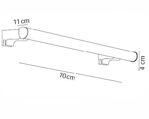 MANILLONS TORRENT 07645002 Aplique LED 700Mm Redondo Cromo