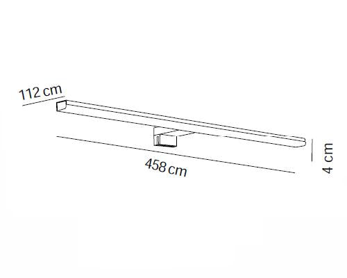 MANILLONS TORRENT 07660081 Aplique LED 458 Mm Rectangular Negro Mate