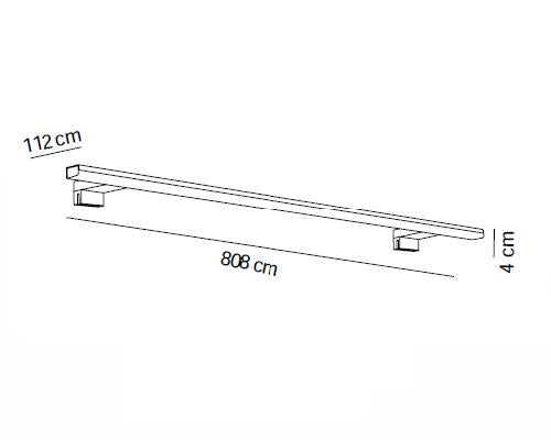 MANILLONS TORRENT 07661002 Aplique LED 808 Mm Rectangular Cromo