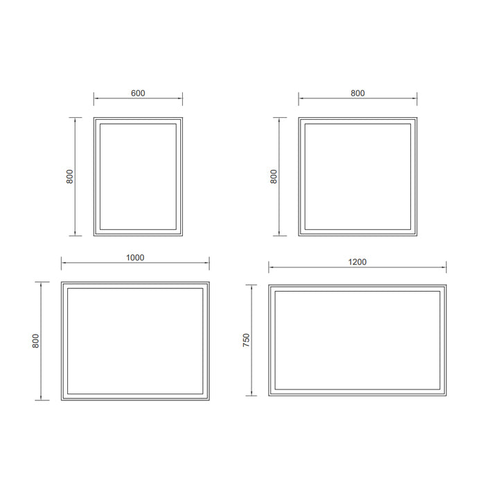 MANILLONS TORRENT 07077000 CLASIC Espejo 80X60