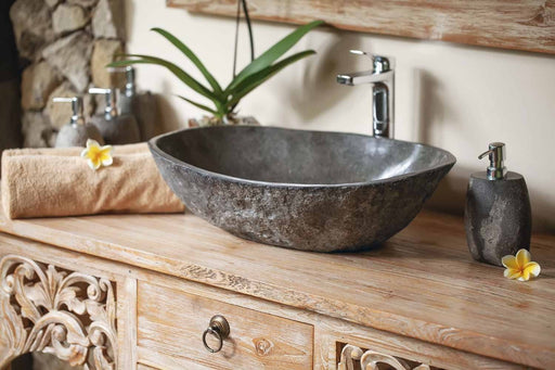 MOSAVIT TABARCA Lavabo Sobre Encimera De Piedra Gris 3 a 5 Días MOSAVIT 