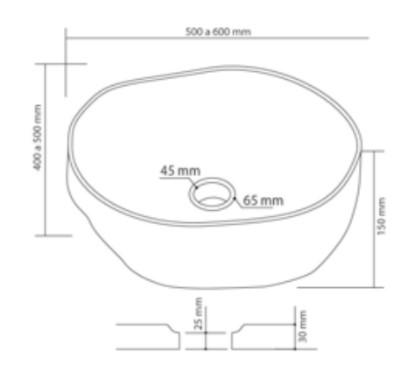 MOSAVIT ROCK Lavabo Sobre Encimera De Piedra Gris 3 a 5 Días MOSAVIT 