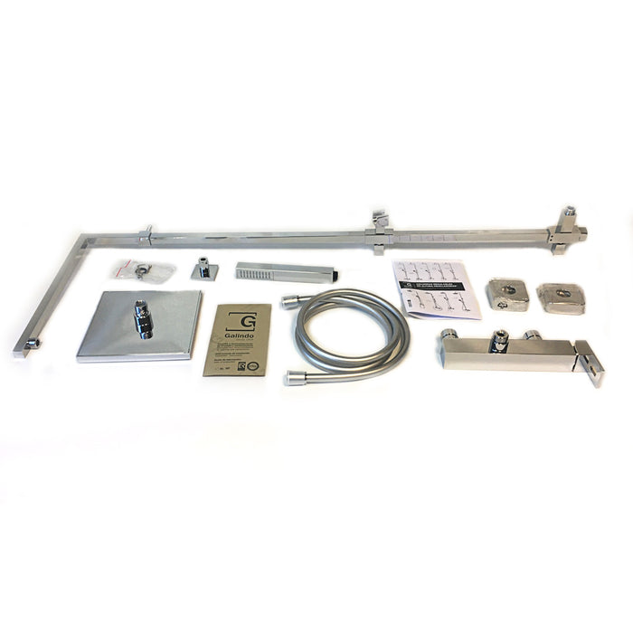 PRESTO 52450300 NITRO Columna Ducha Mezcladora Rociador y Flexo PVC Cromo