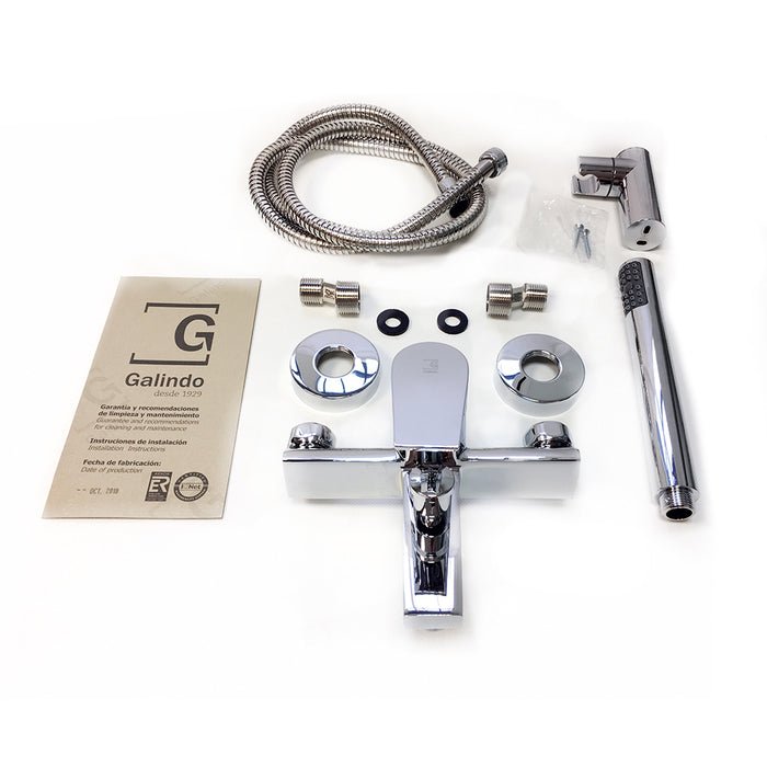 PRESTO 4613000 AROHA Grifo Baño-Ducha Con Accesorios De Ducha Maneta Corta