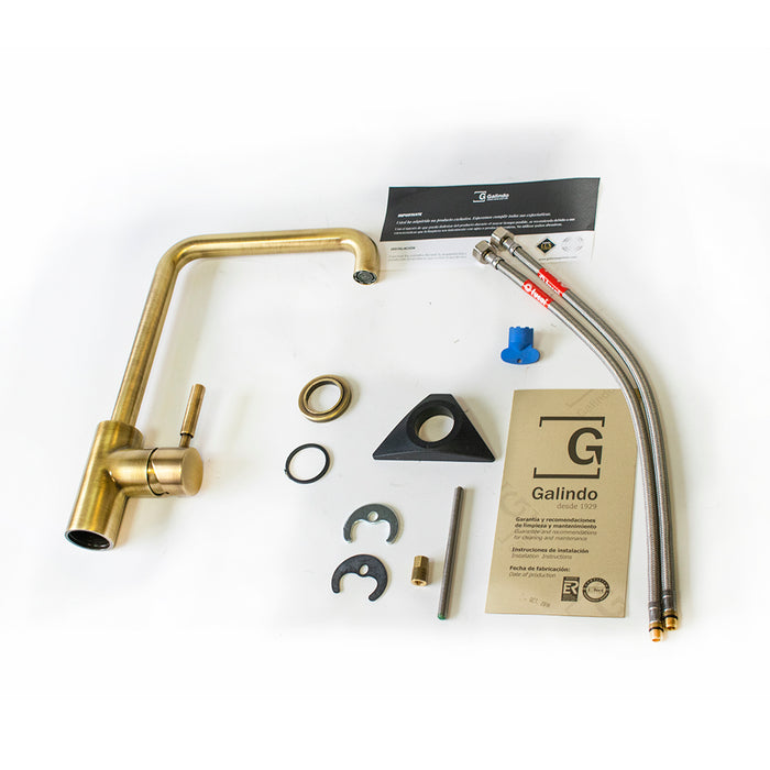 PRESTO 8648640 THEO Grifo Cocina Caño Alto Bronce