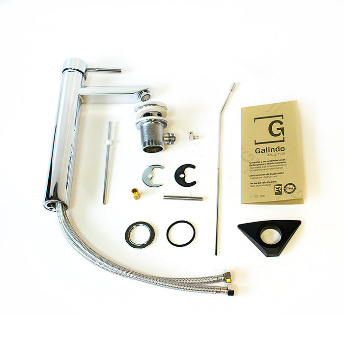 PRESTO 8654500 THEO Grifo Lavabo Alto Curvo City Con Desagüe Automático