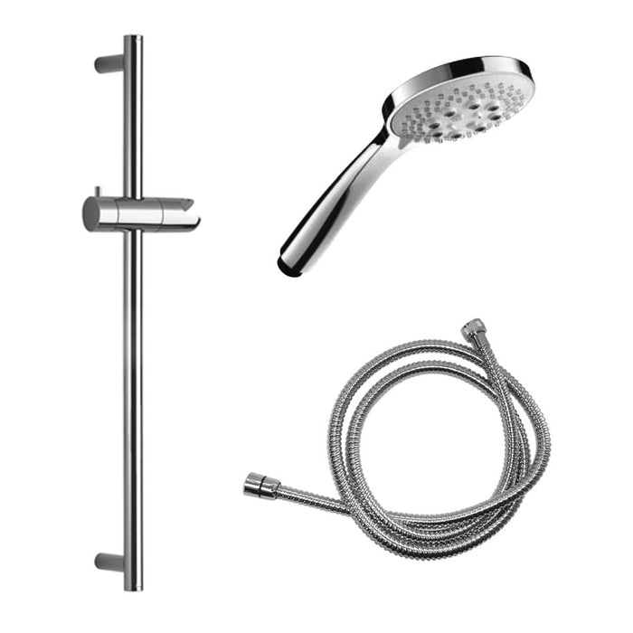 PRESTO 367513 Kit Ducha TEKNO Con Accesorios Slim Multi Cromo Flexo PVC