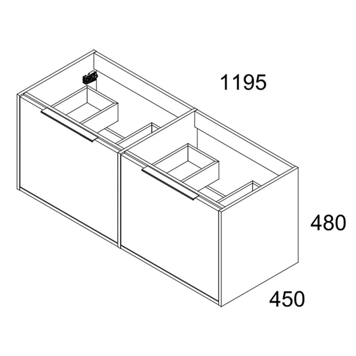 BATHME ONE Mueble de Baño con Lavabo 120 cm Blanco
